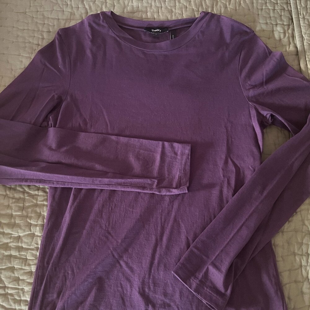 Theory Long sleeved "Tiny Tee" in Iris